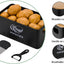 Set 3 latas almacenamiento papas cebolla acero inox