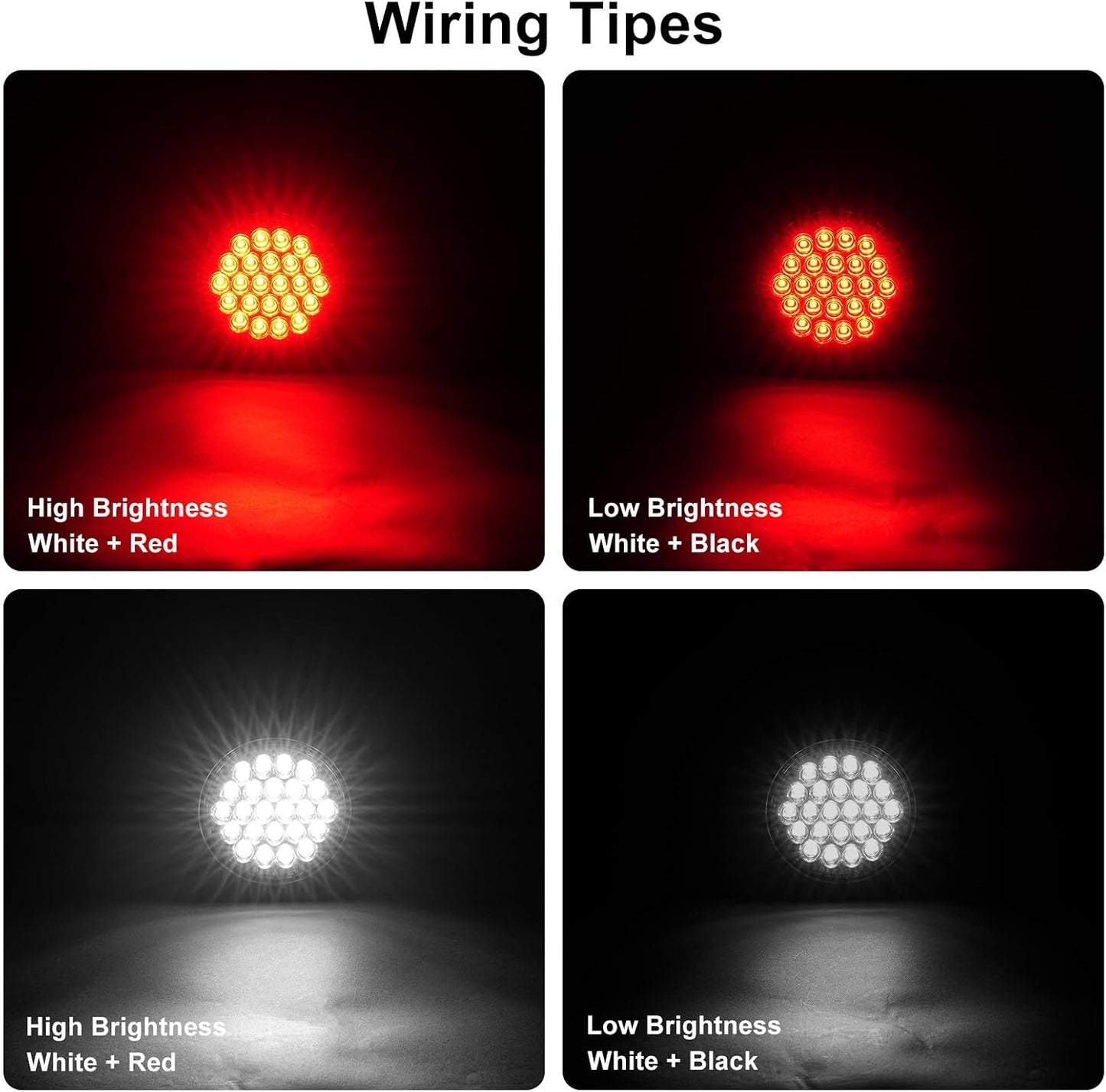 6 Luces Traseras LED 4pulg para Remolque 12V