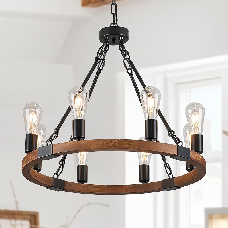 Candelabro rueda vagón 8 luces metal negro sala comedor