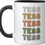 Taza Cerámica Estilo Grunge Retro Negro/Blanco
