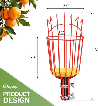 Cabezal cesta recogedor frutas roscado 3/4 pulg