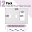 Placa pared doble palanca 2uds interruptor luz blanca