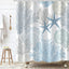 Cortina ducha náutica azul tropical estrella mar 72x72pulg