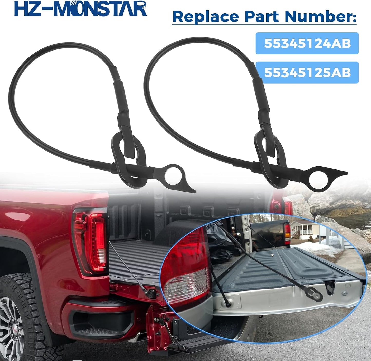 Cable puerta trasera comp Dodge Ram izq y der