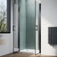 Puerta ducha pivotante 32x75pulg vidrio templado negro