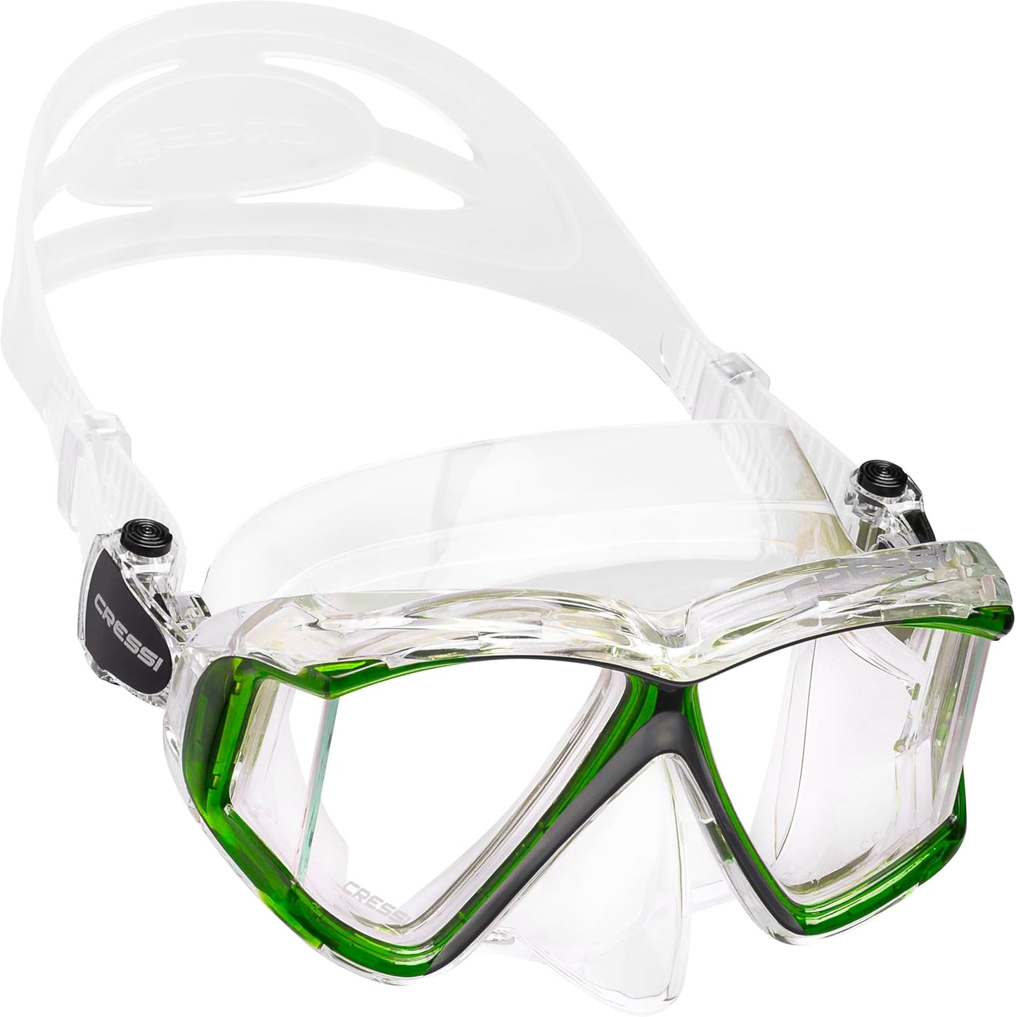 Máscara buceo 4 ventanas vidrio templado silicona suave