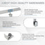 Kit herrajes puerta granero 6.6ft riel corrediza plateada