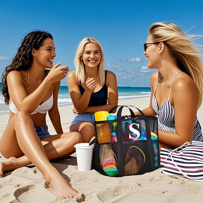 Bolso playa personalizado para mujer impermeable con iniciales