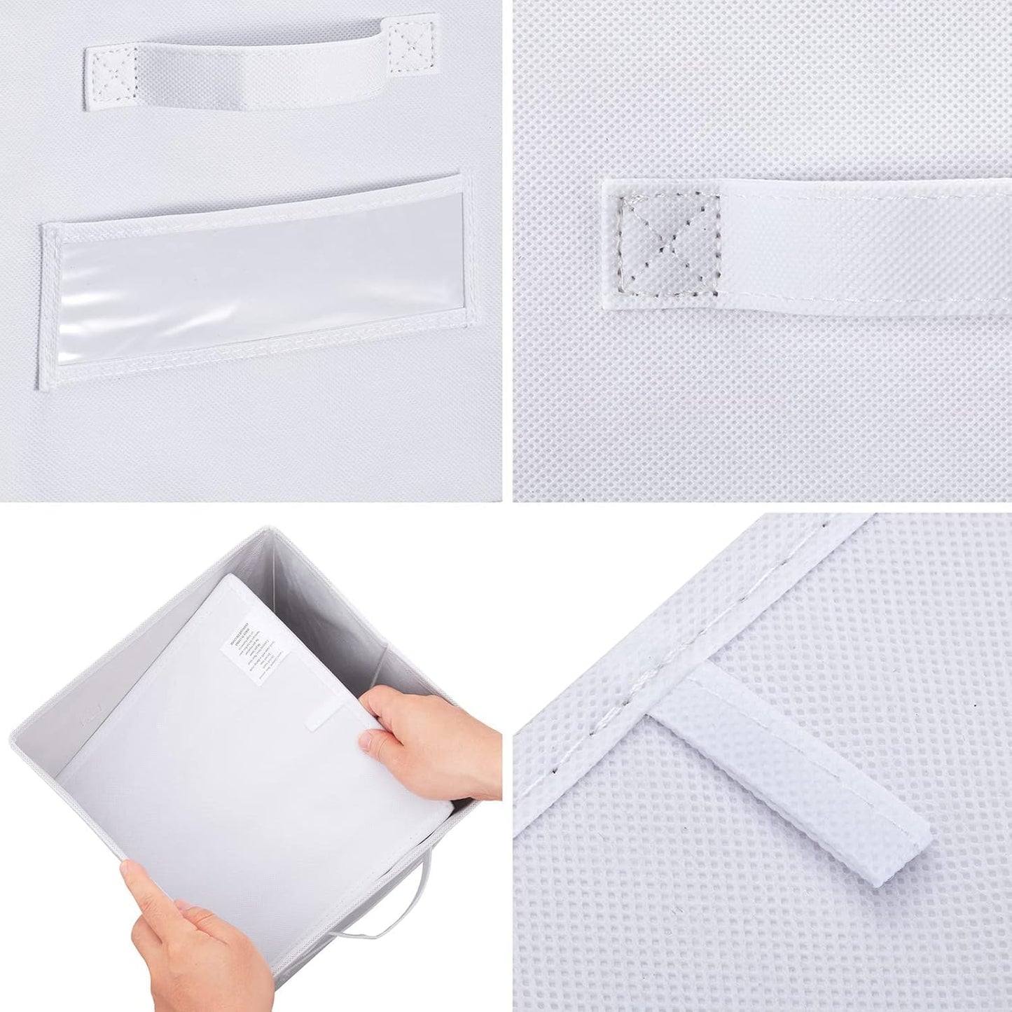 Cubos almacenamiento tela set 8 11" con etiquetas plegables