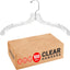 Perchas plástico transparente set 100 para armario y abrigos
