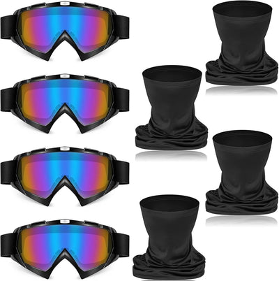 4 Pzas Gafas Moto Cross Ajustables Transpirables
