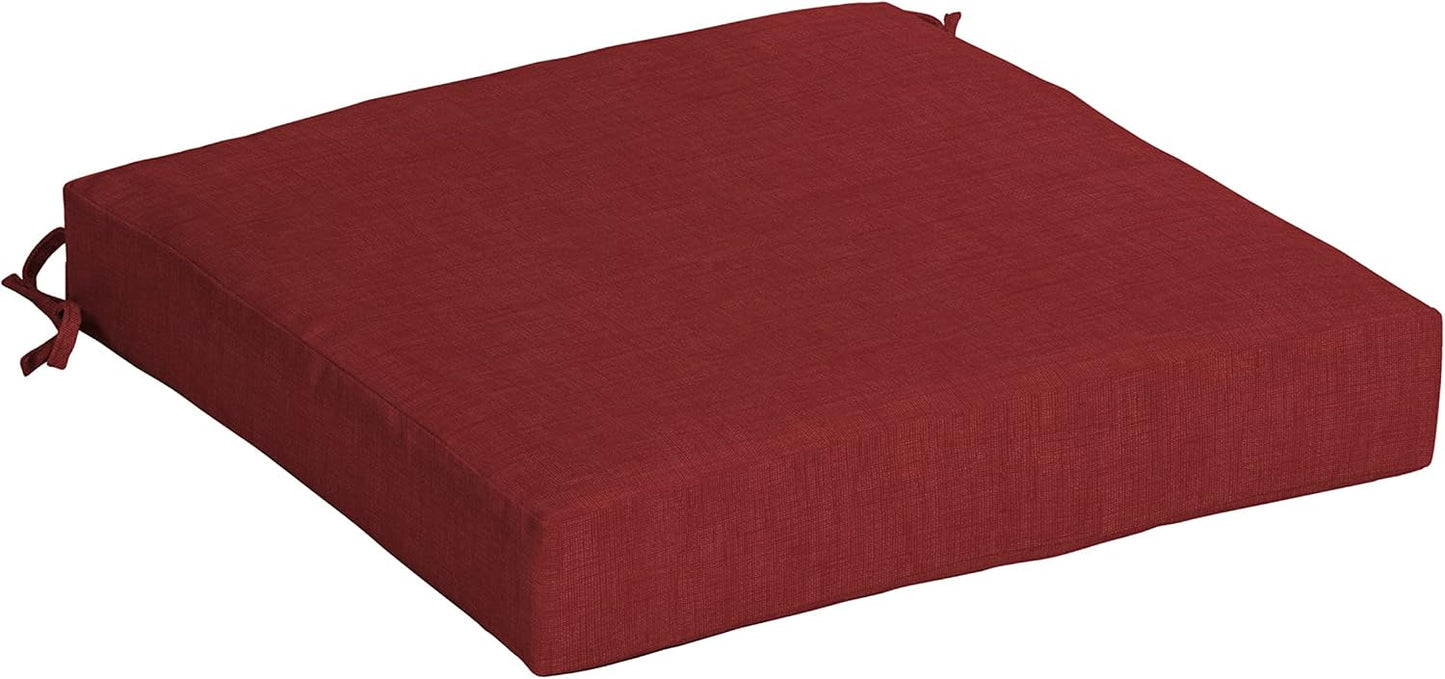 Cojín asiento 21x21" resistente lluvia silla patio rojo rubí