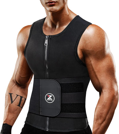Chaleco sauna sudor entrenamiento cintura neopreno con cremallera