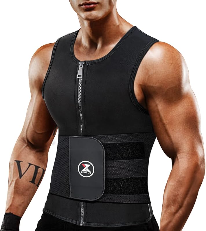 Chaleco sauna entrenamiento cintura hombre neopreno