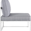 Silla aluminio patio sin brazos blanco y gris