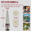 Funda sombrilla patio tela poliéster 600D impermeable