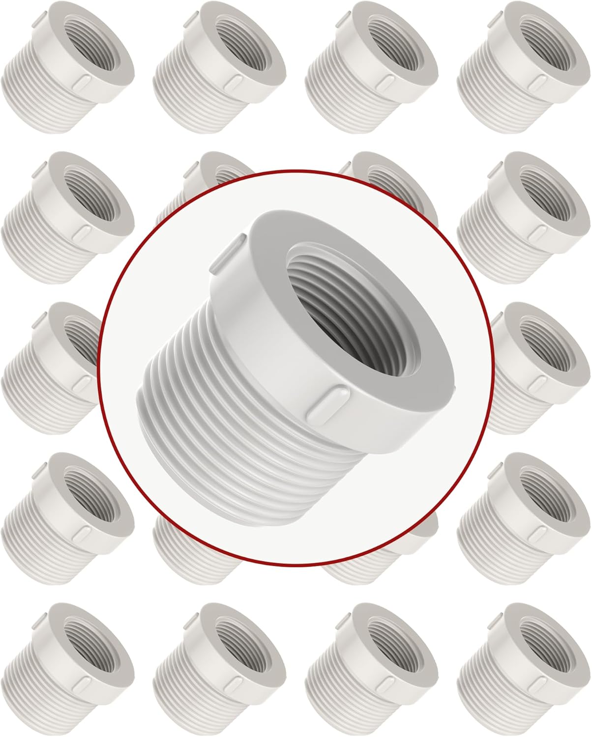 20 Pzas Reductor PVC 3/4 a 1/2 pulg
