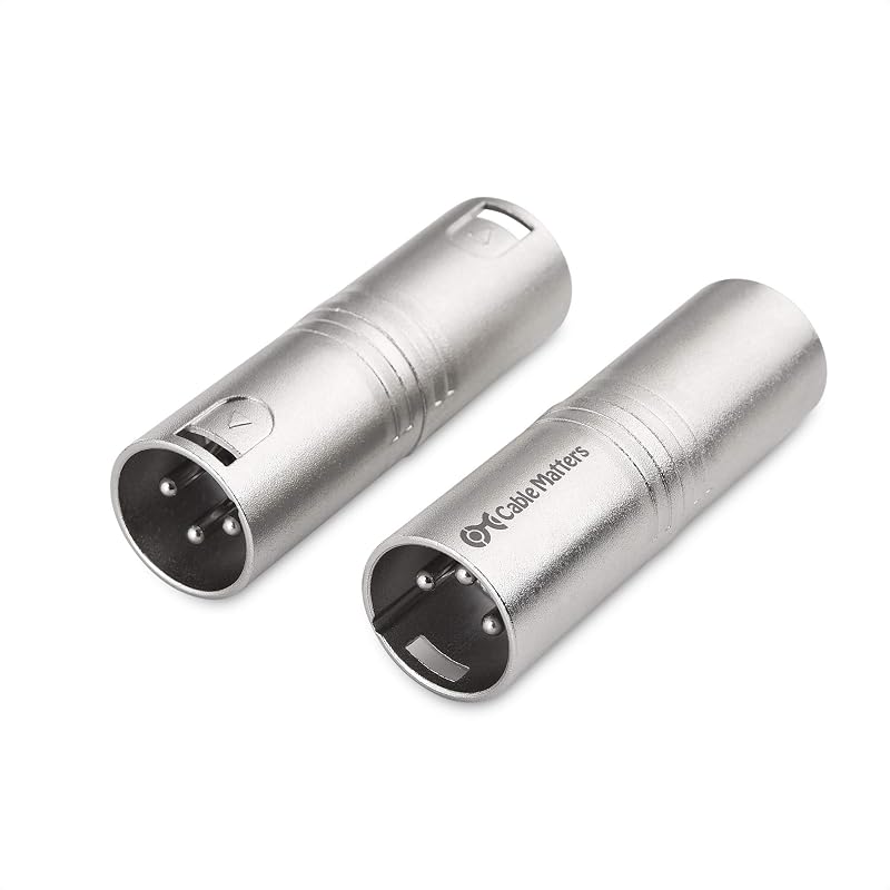2 Pzas Adaptador XLR Macho a Macho