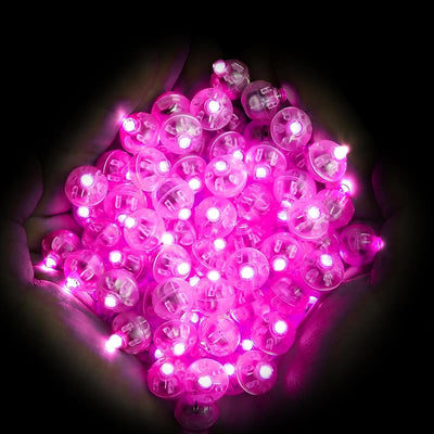 100 Lámparas Globo Luz Rosa Redondo para Fiesta Boda Decoración