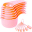 Juego 7 Tazas y Cucharas Medidoras de Plástico Rosa