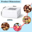 35 Cajas Galletas Blancas 3x3x1.5pulg Ventana Mini Donas Bodas