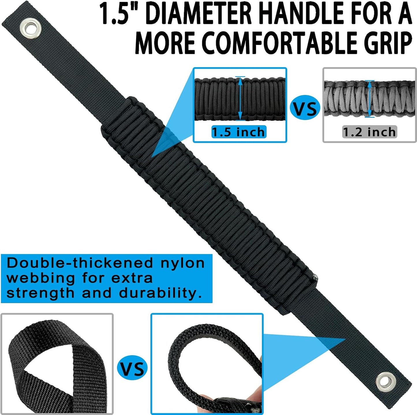 2 Pzas Manijas Agarre para Barras Bronco Negro