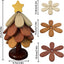 Salvamanteles madera forma árbol 4 pzas plegable