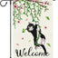 Bandera jardín gato negro 12x18" doble cara arpillera