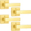 Pomo puerta simulado latón satinado pack 4