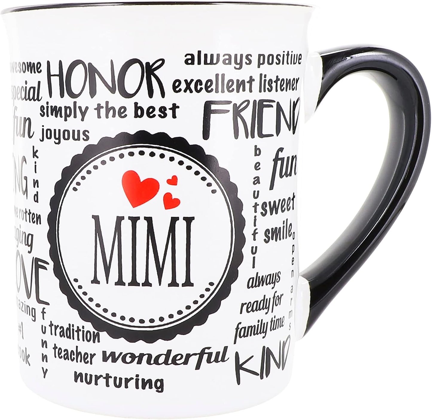 Taza cerámica 16oz regalo abuela y abuelo color blanco y negro