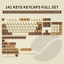 Teclas PBT perfil Mao 141 teclas para teclado Cherry Gateron MX