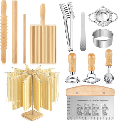 13 Pzas herramientas hacer pasta con estante acero inox