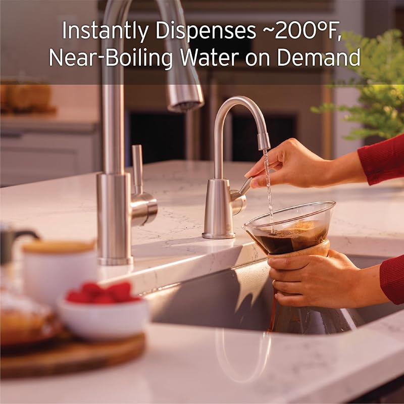 Dispensador agua caliente grifo níquel tanque acero inox