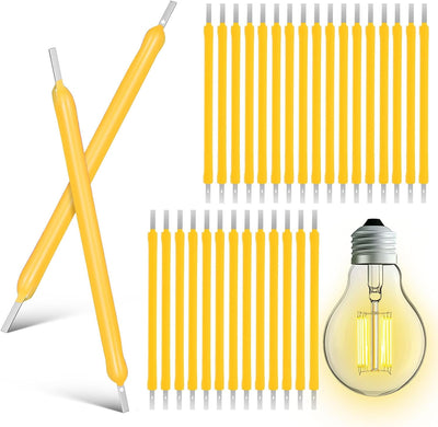 100 Pzas Lámpara Filamento LED Luz Blanca Cálida Retro