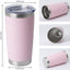 Vaso acero inox 20oz aislado doble pared rosa claro