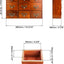 Organiz. cajones madera estilo boticario 9 cajones