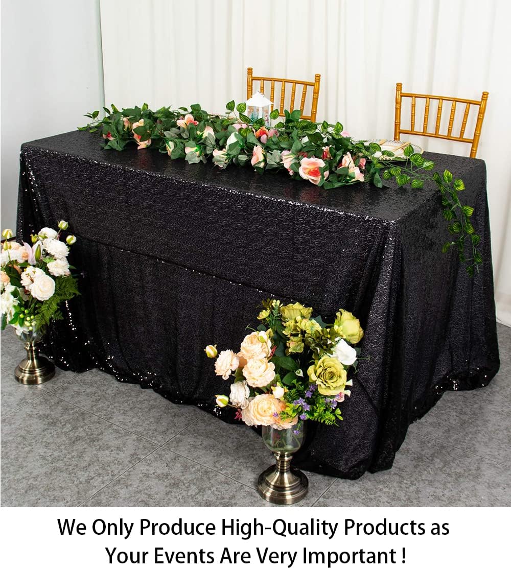 Mantel lino purpurina 90x156pulg para mesa 6ft