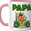 Taza Cerámica Papa Tractor Capybara Rosa/Blanca
