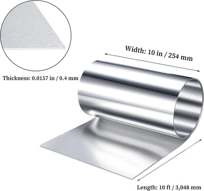 Rollo aluminio intermitente 10x10pies 0.016pulg para techos metal