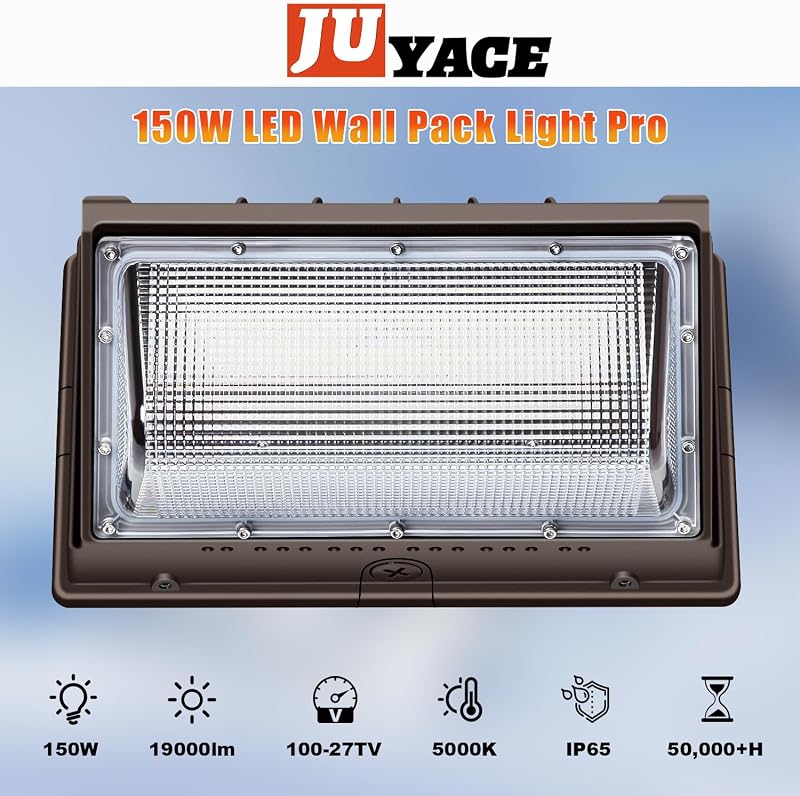 4 Luces LED Pared Exteriores 150W 5000K IP65 Impermeable
