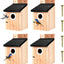 4 Casas Pájaros Madera Negra Exteriores Protección