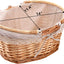 Cesta mimbre asas plegables para picnic y regalos