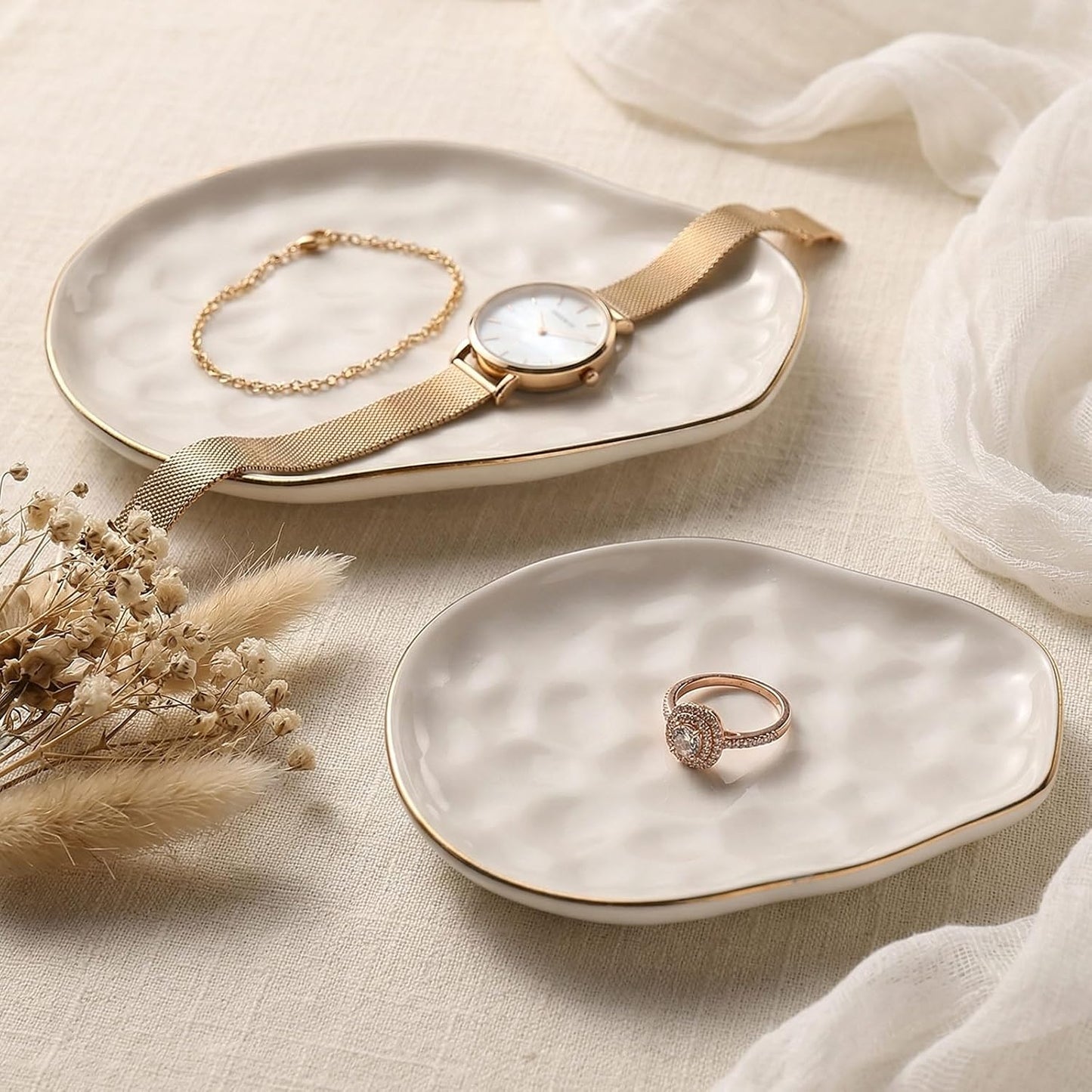 Set 2 Pzas Plato Joyas con Tarjeta Regalo