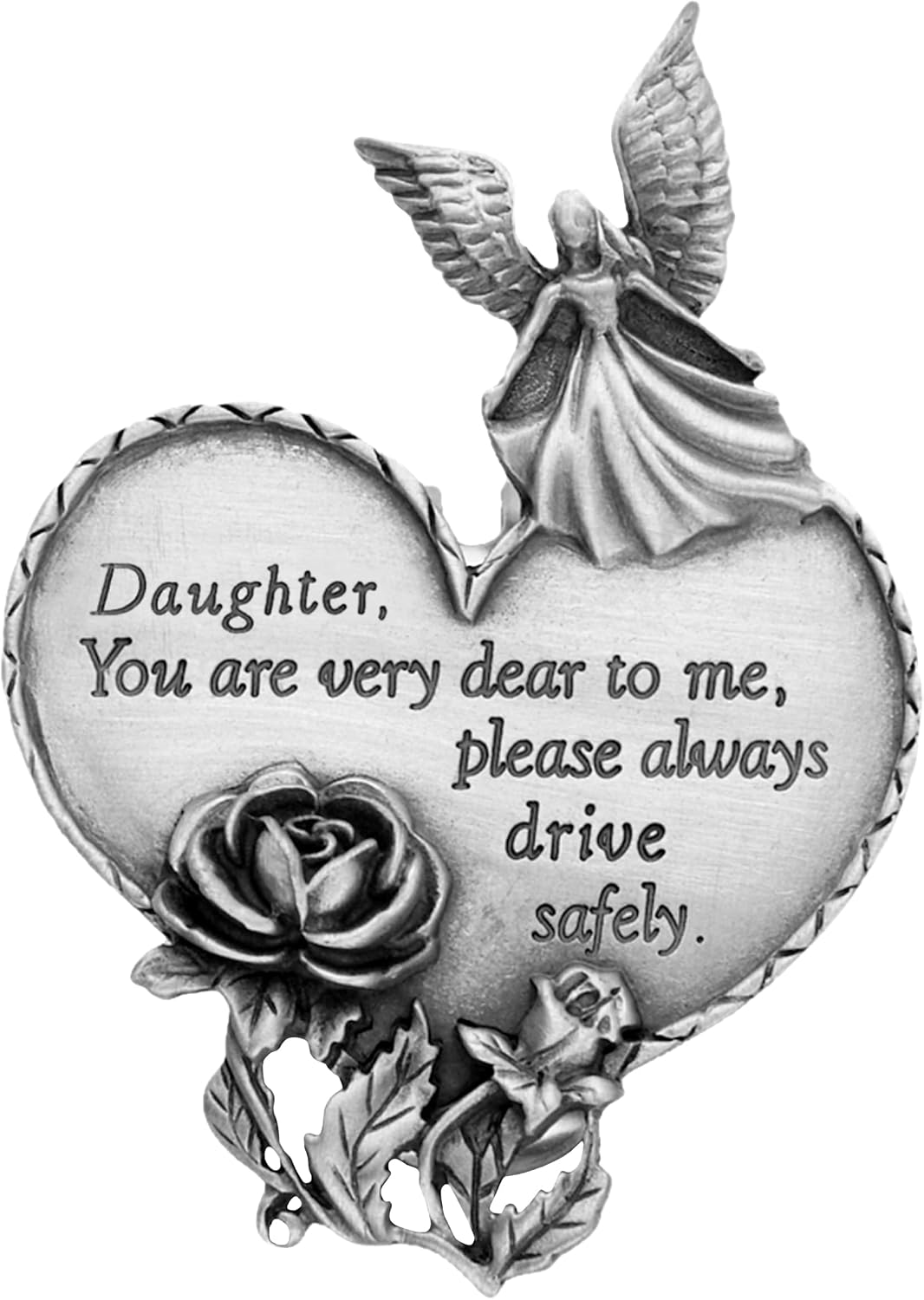 Clip visera coche con corazón Daughter Drive Safely