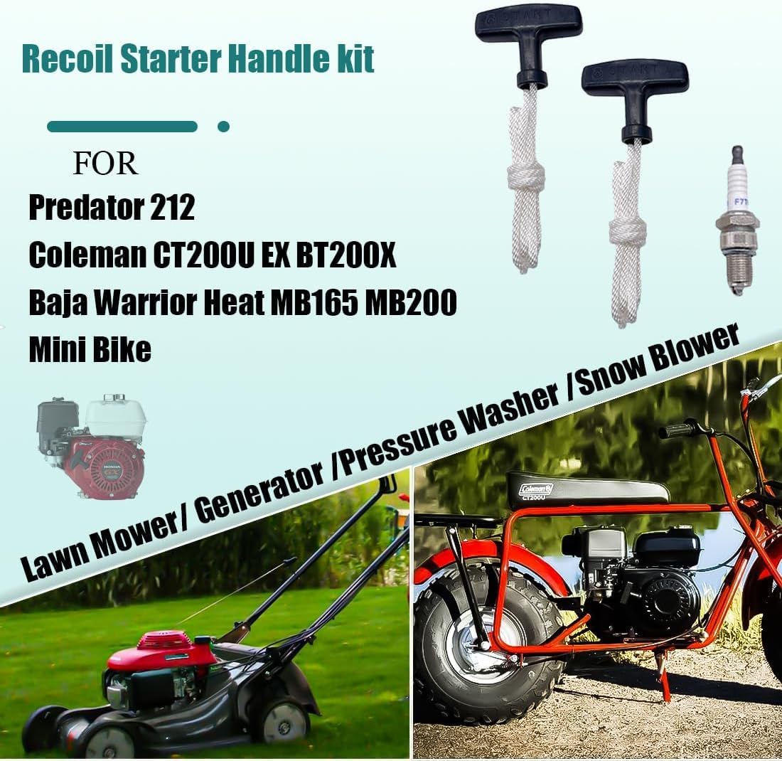 2 Cuerdas Arranque para Motores Mini Generador Honda