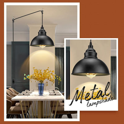 Lámpara colgante enchufable 15ft metal sala cocina comedor
