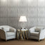 Paneles 3D PVC blanco decoración pared 6 pzas 47x23.6