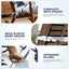 Cojín impermeable silla mecedora Adirondack 44" azul