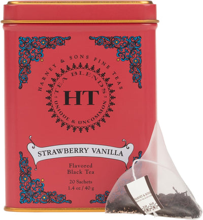 Té negro sabor fresa vainilla 20 sobres