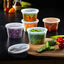 48 Recipientes Plástico 16oz con Tapas Herméticas